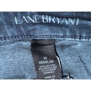 Lane Bryant Women's Size 18 Blue Tapered Leg Dark Wash Stretch Jeans pre owned